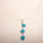 Deep Teal Rose Necklace